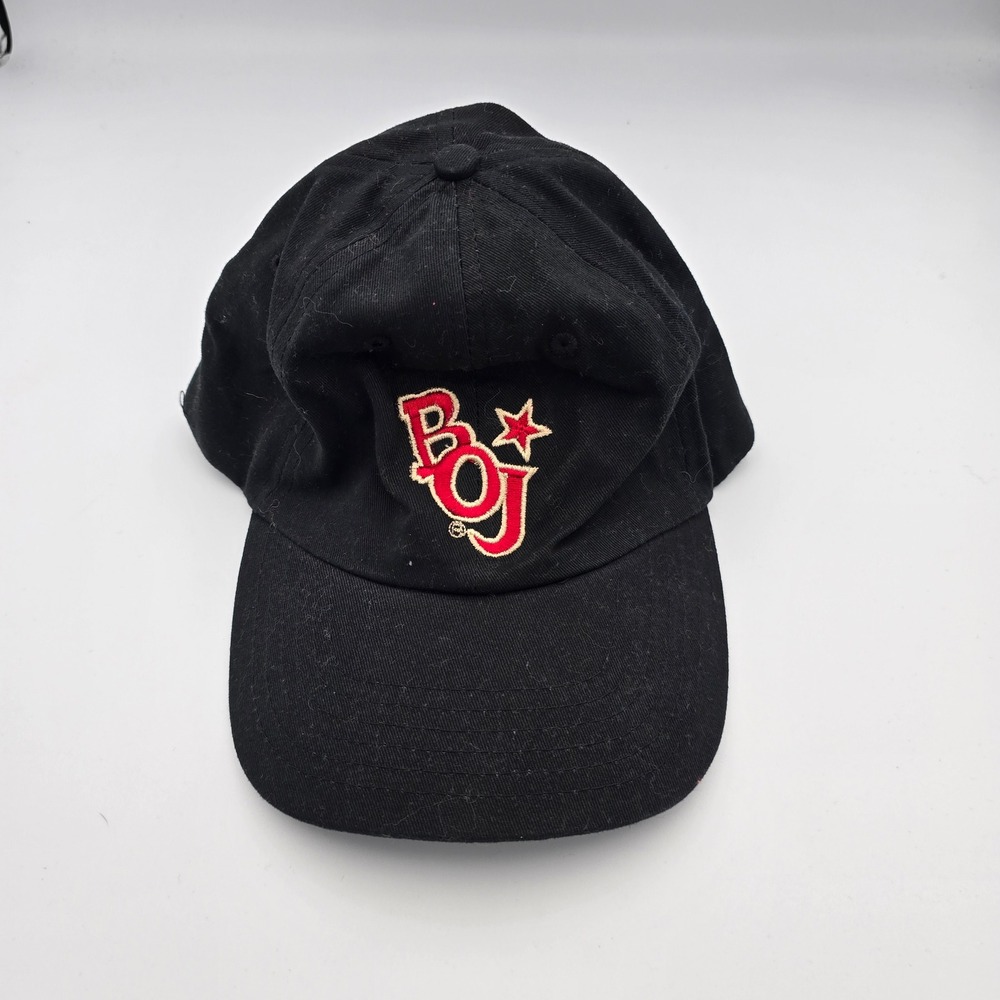 Big Accessories Mens Black BOJ Star Embroidered Cotton Adjustable Dad Hat Cap